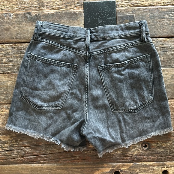 All saints black soft denim jean shorts - Picture 3 of 3